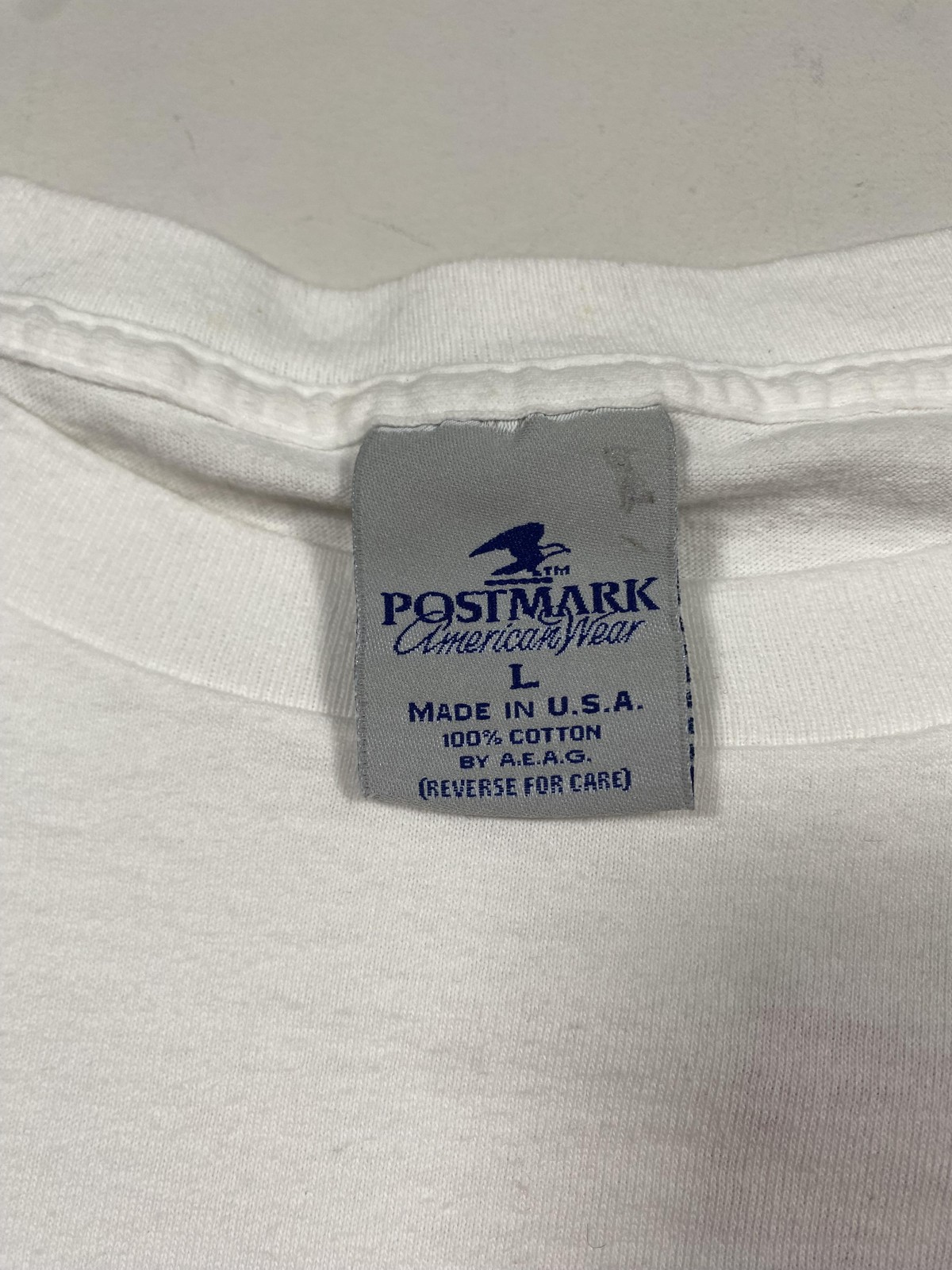 Vintage Postmark George Washington Shirt Mens Large White Graphic Patriotic USA