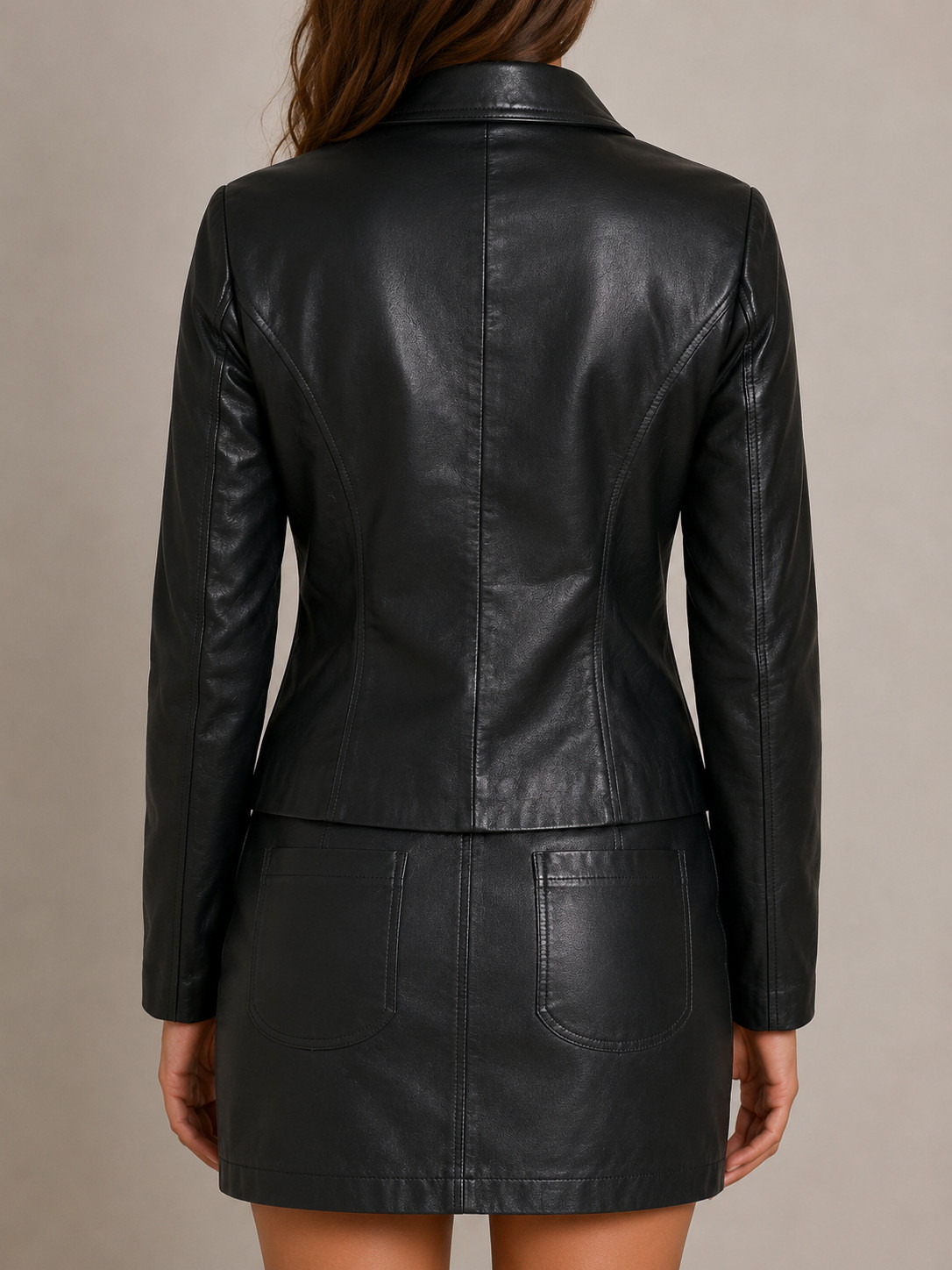 Ladies Dona Michi Black Leather Jacket – Buttery Soft – Size M