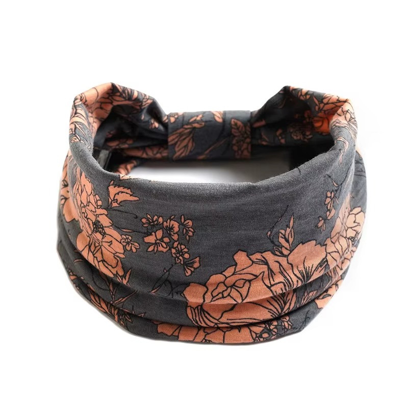 Bandanna Wide Sports Yoga Headband Stretch Hairband Elastic Hair Band Turban