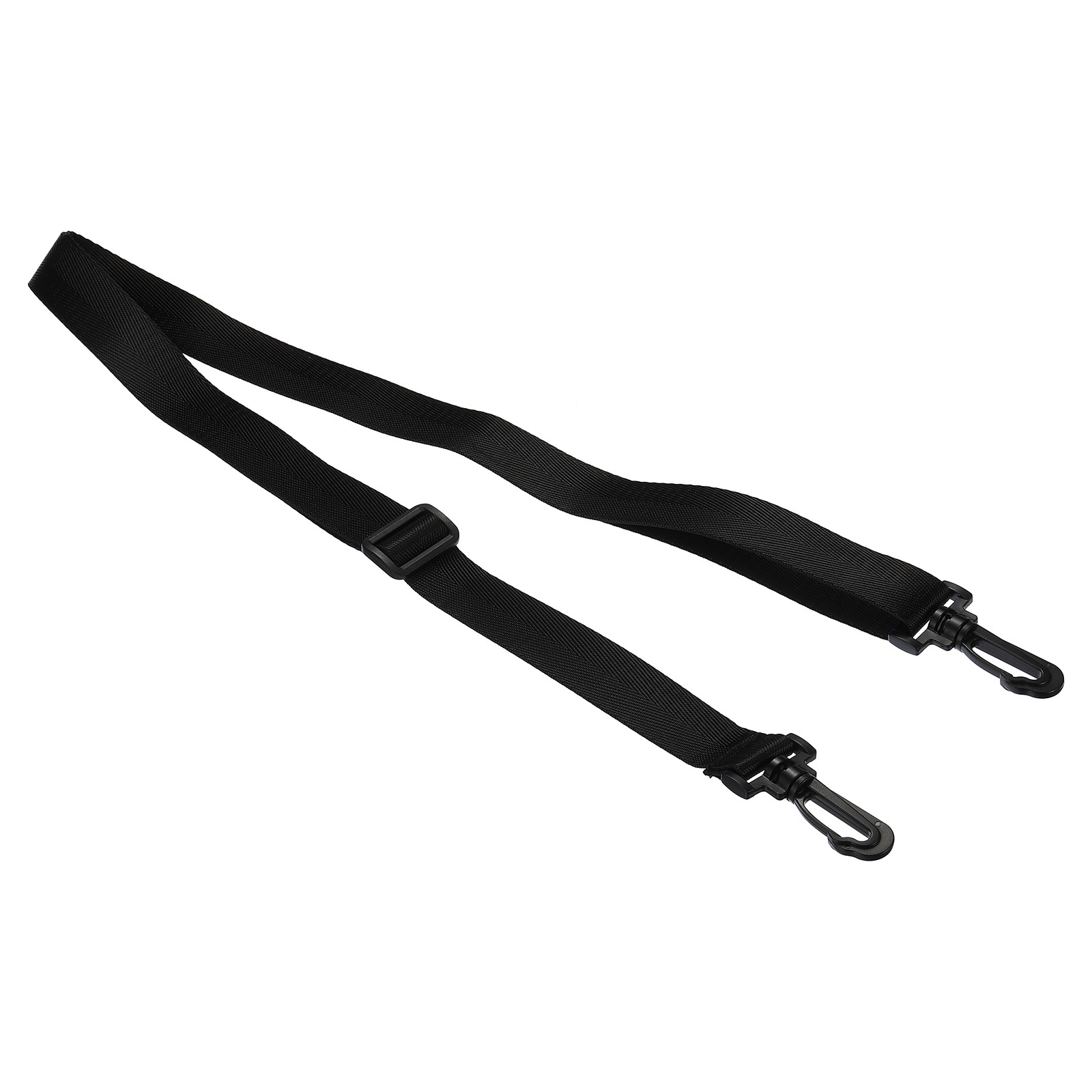 59″ Shoulder Strap 0.98″ Width Nylon Adjustable Strap Plastic Swivel Hooks Black