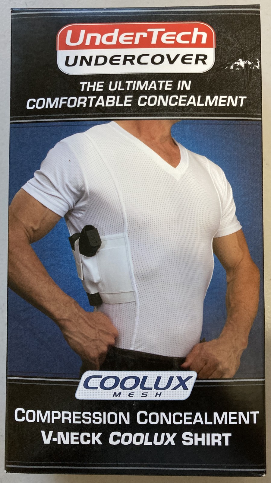 UnderTech Undercover Men’s Concealed Carry T-Shirt (V-Neck Coolux Mesh)
