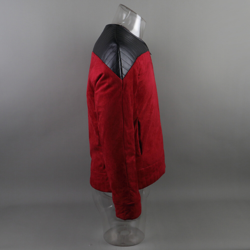 For Cosplay The Next Generation Captain Picard Red Duty Uniforms TNG Top Jacket
