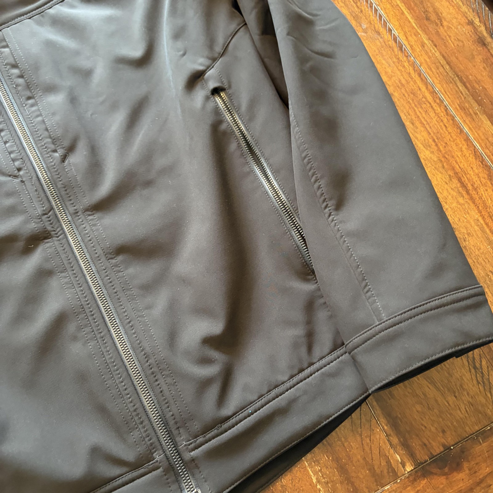 UnderTech Undercover Jacket Mens Large Gray Softshell Full Zip Tactical Made USA