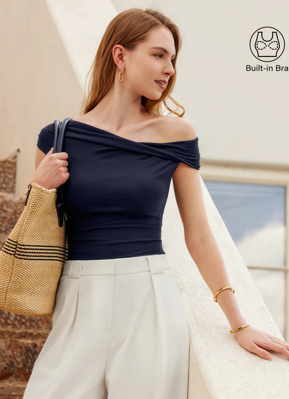 OGL Multi-wear Versatile Necklines Bra Top, Midnight Navy