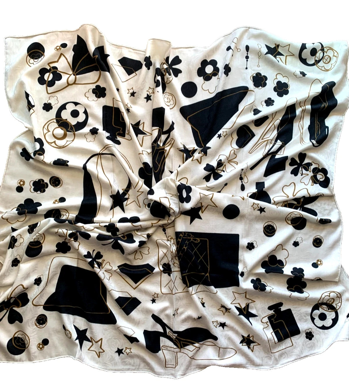 51″x51″Simple Style Print70shmere30%Silk Jacquard Thin Scarf130x130cm5124