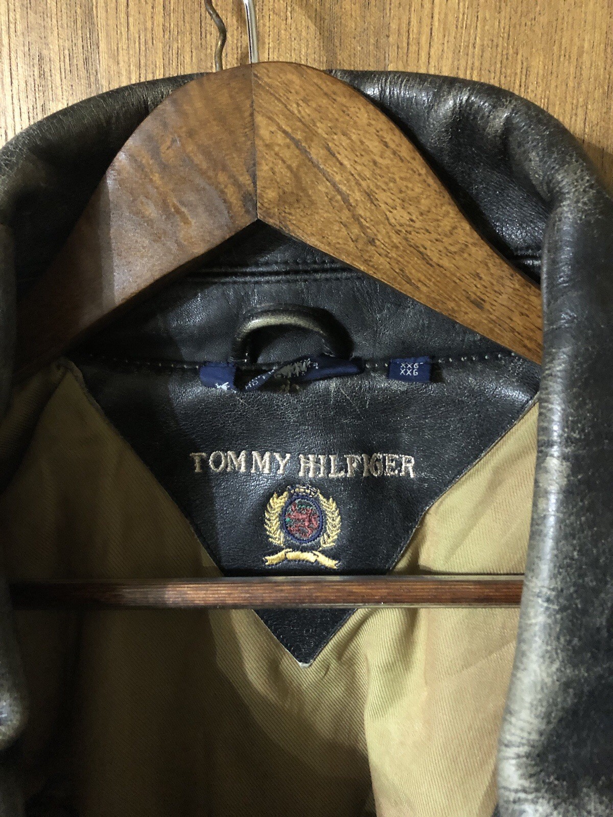 Leather Mens Bomber/motorcycle Jacket Tommy Hilfiger xXL