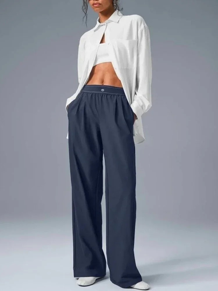 2026 Sports Yoga Pants Women High Waist Summer Casual Straight Leg Pants Comfort
