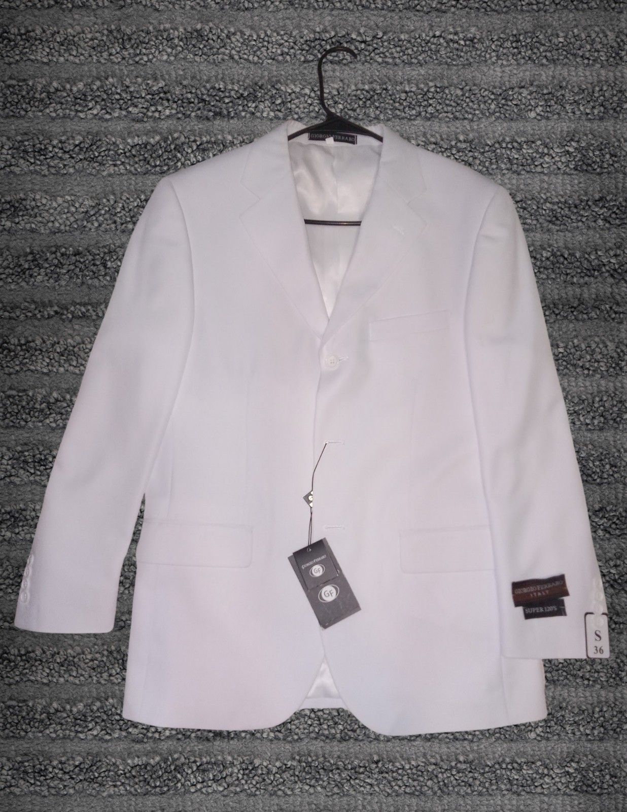 NWT Giorgio Ferraro Genova White Suit Jacket – Size 36S | Brand New w/ Tags