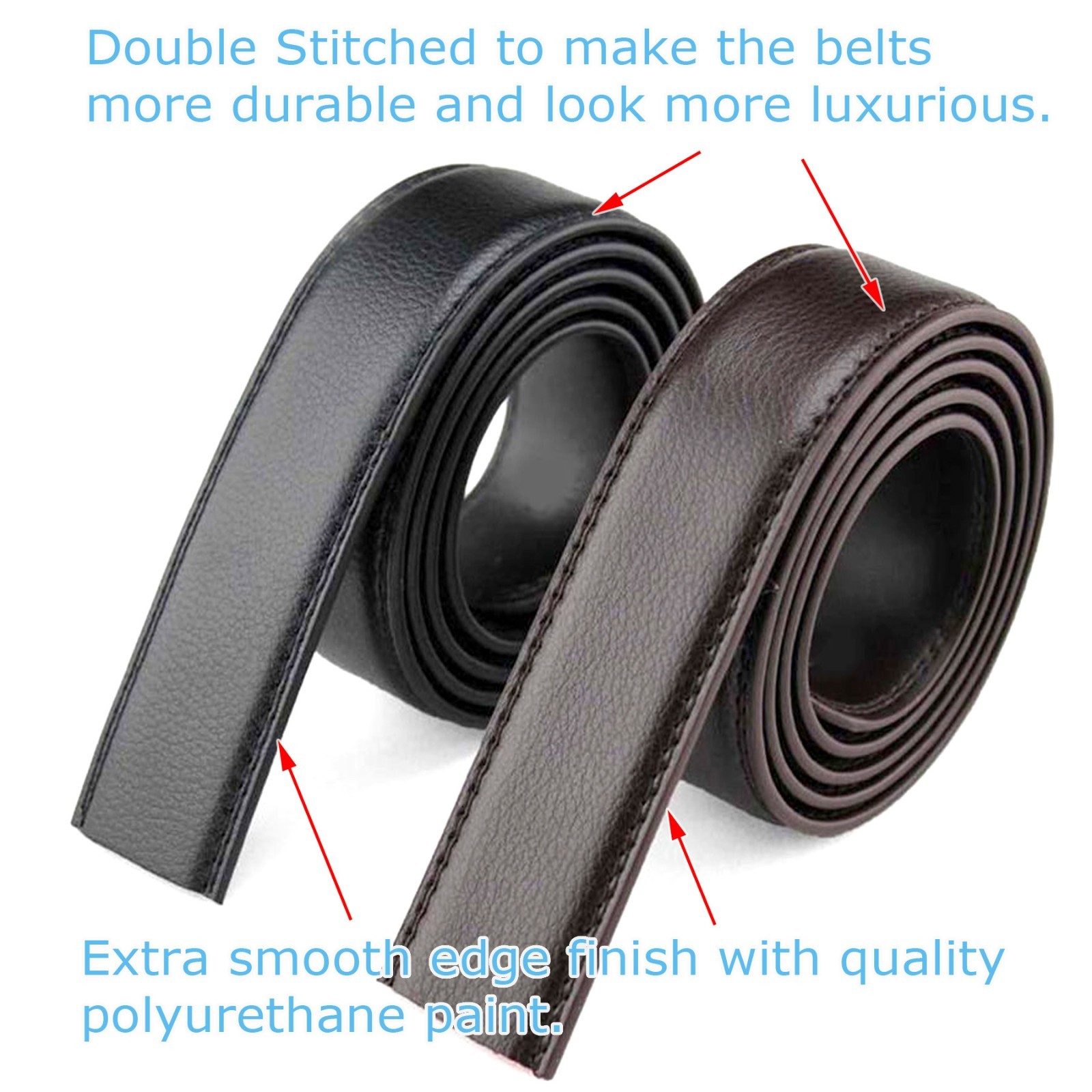 Genuine Real Leather Mens Ratchet Belt Belts For Men Adjustable Automatic Buckle