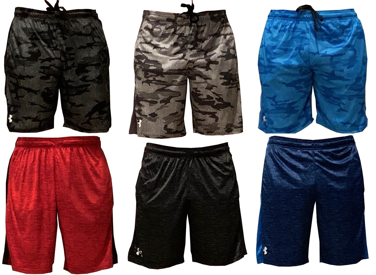 Under Armour Heat Gear Men’s Athletic Shorts Gym Basketball Training Drawstring