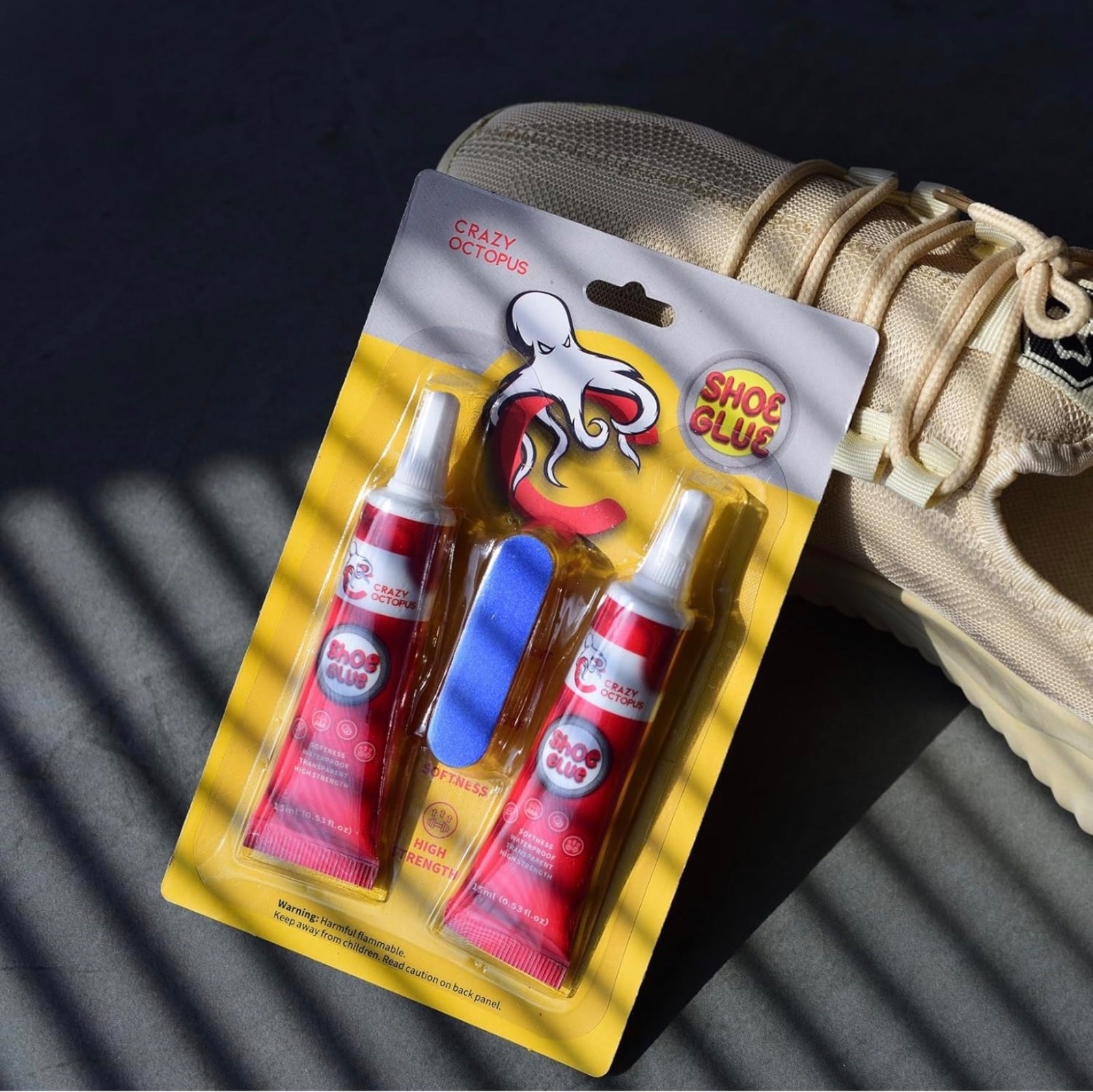 Shoe Glue, Strong Clear Shoe Repair Glue for Sneakers, Boots, Handbags, Soles, H