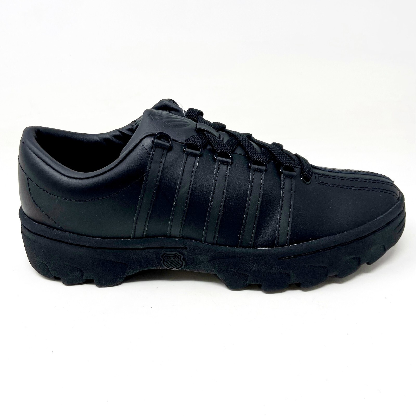K-Swiss North Classic Triple Black Mens Athletic Casual Sneakers 06382 001