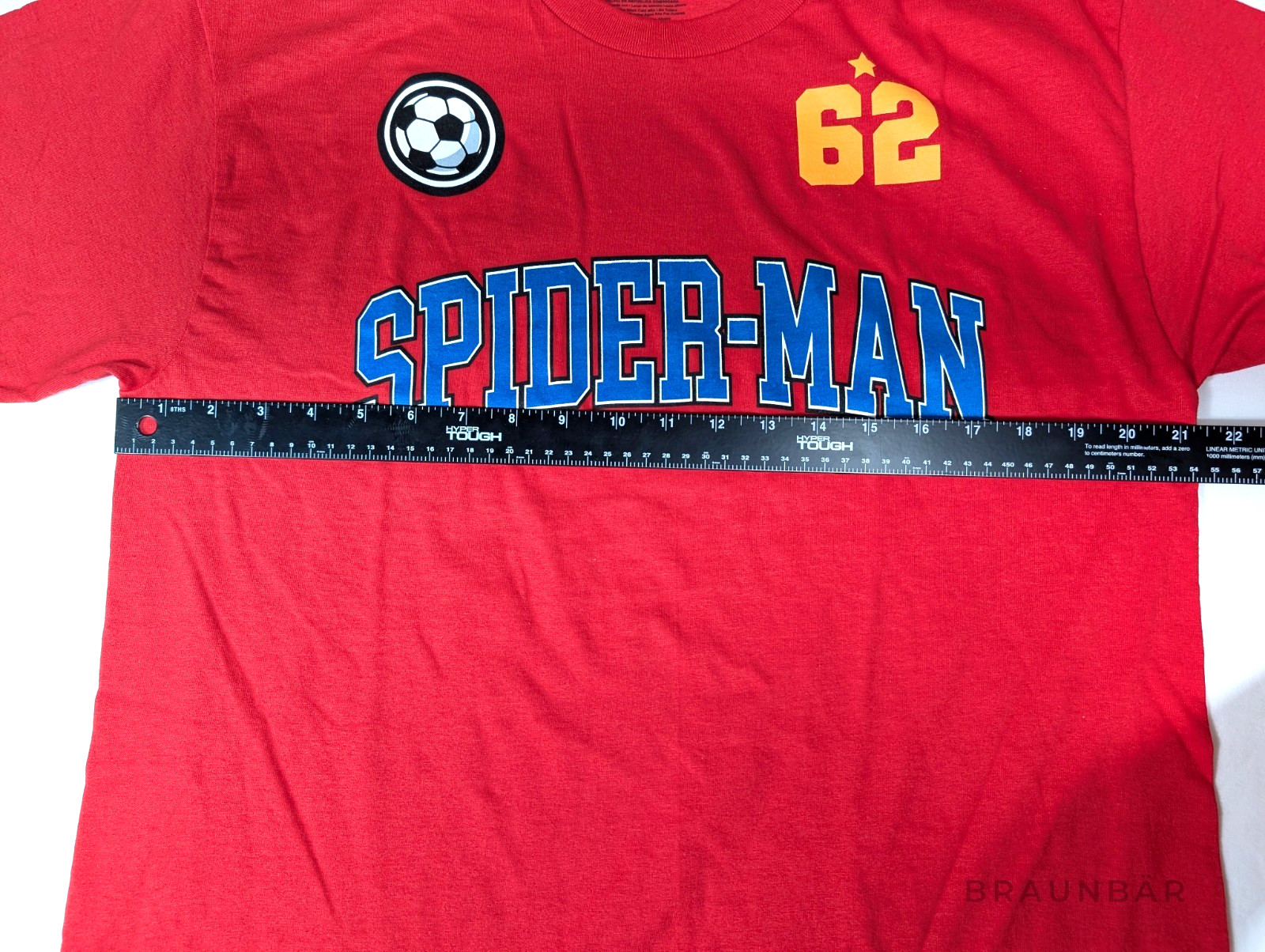 Marvel Spiderman Soccer Jersey Style Shirt Mens L Large Red Back Print Logo NWT