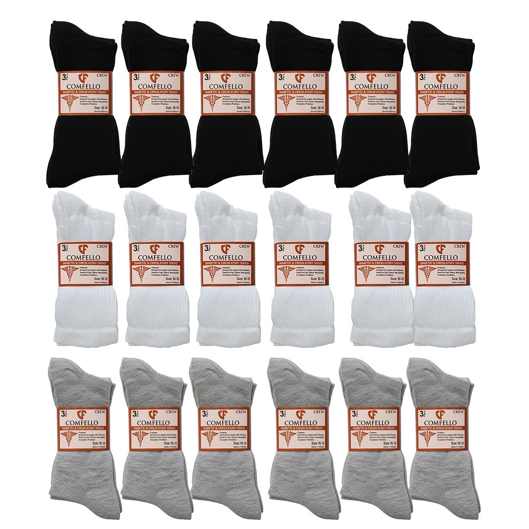 5-20 Dozens Diabetic Crew Socks Men Women Wholesale Lot Health Circulatory Sock
