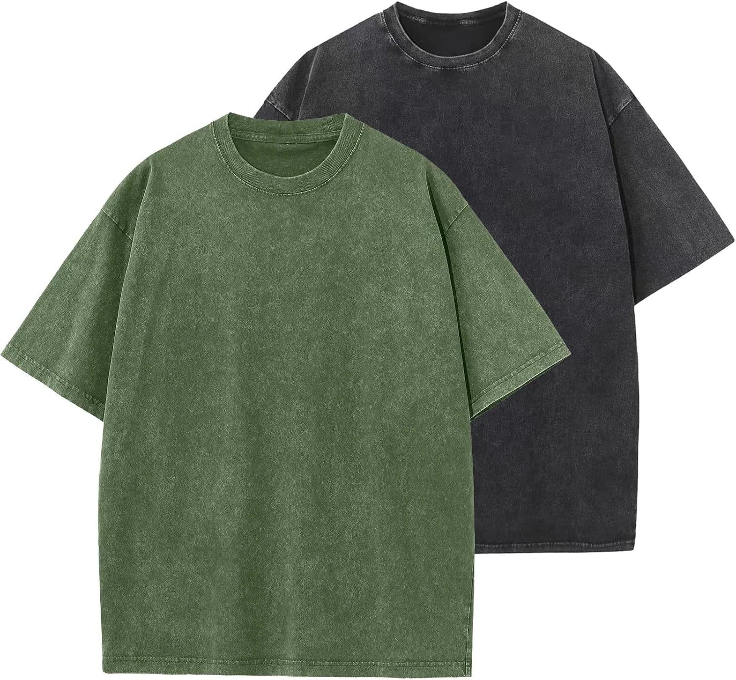 Men’s Oversized Vintage Acid Wash T-Shirt 100% Cotton Loose Fit Streetwear Tee