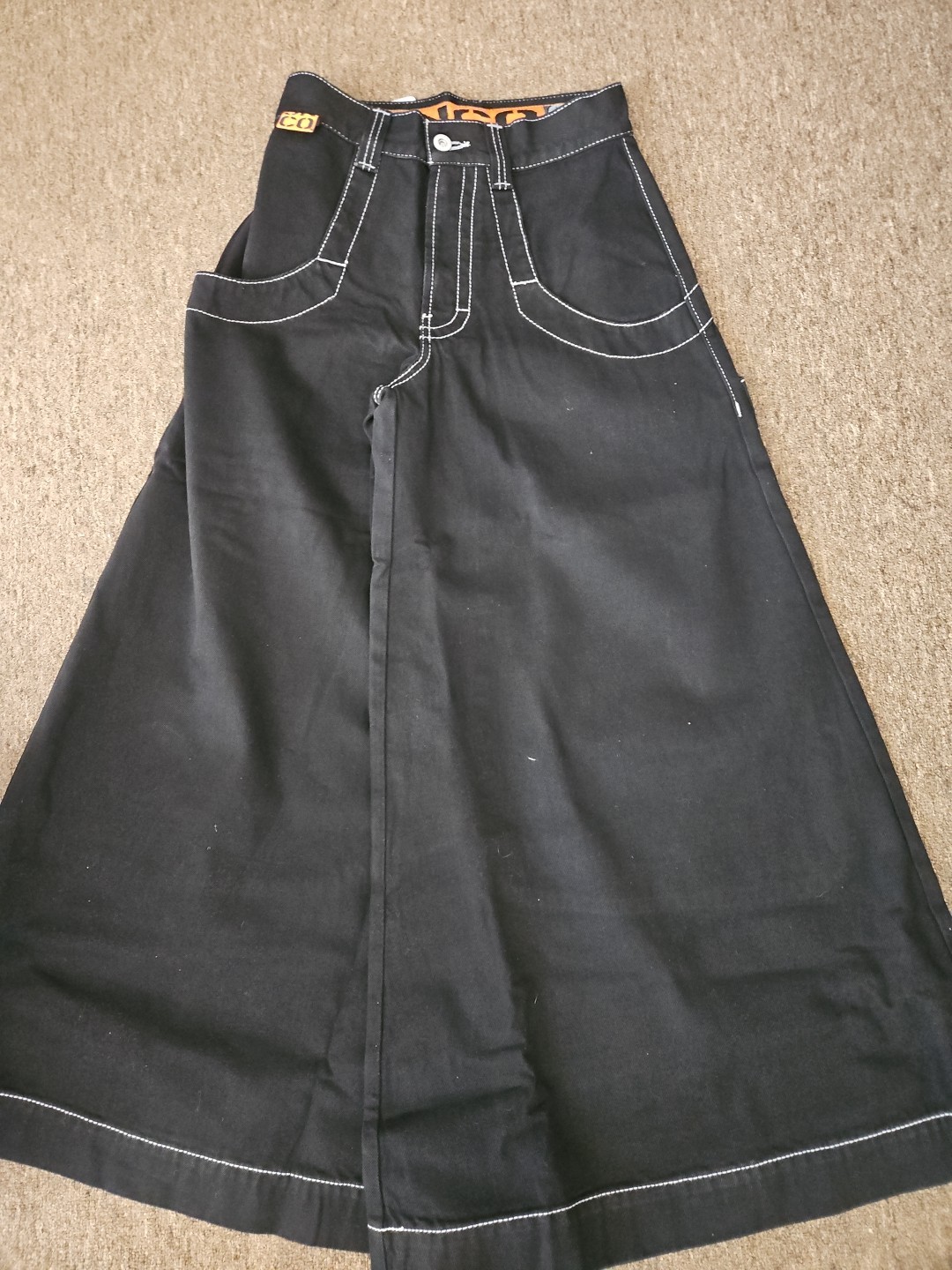 JNCO Convict Black Denim Jeans 50 Inches to Life NWT Mens 28×32 Ultra Wide Leg