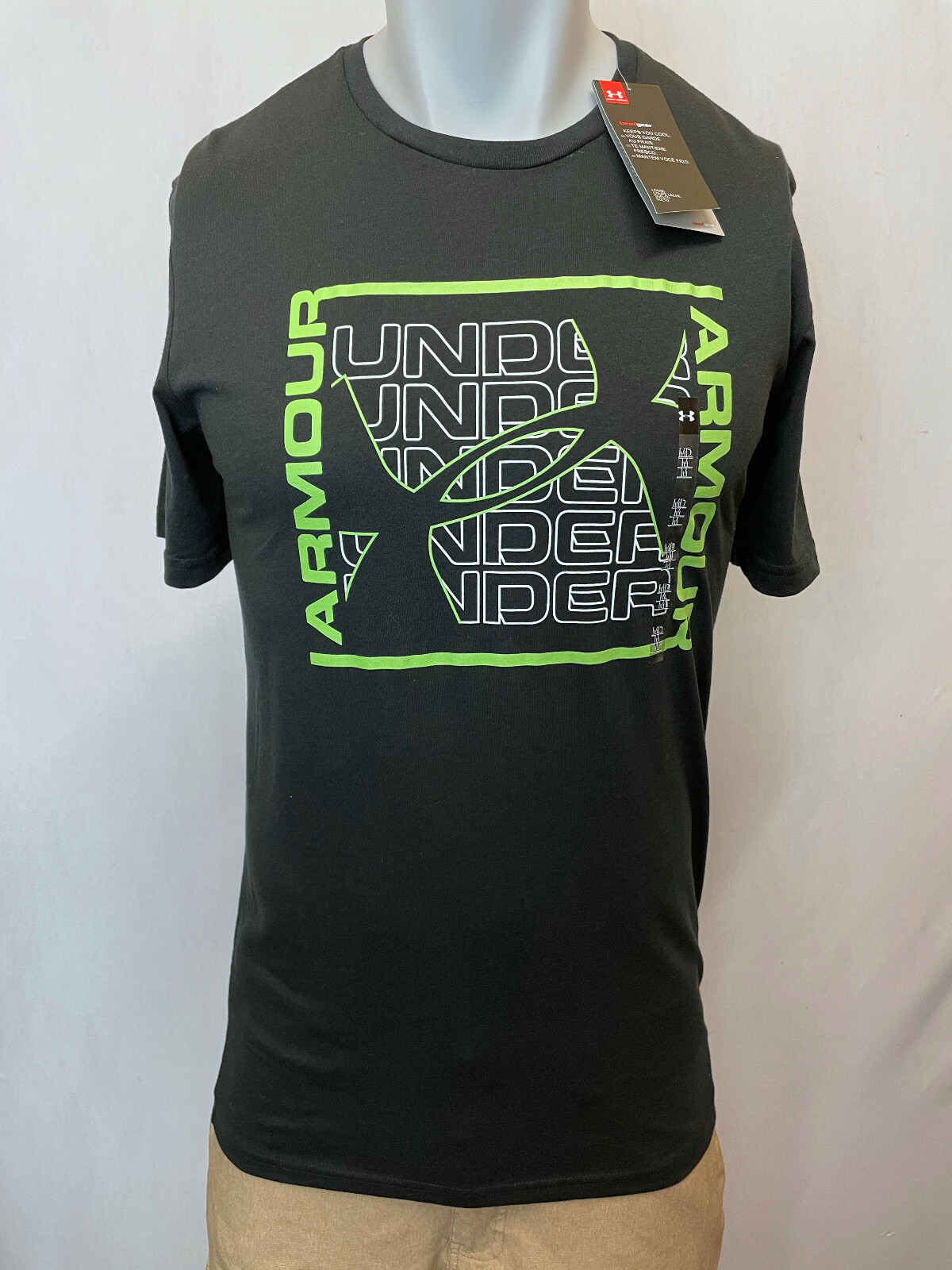 Under Armour Shirt Mens Medium Large Extra Large Black Gray Blue Athletic Fit