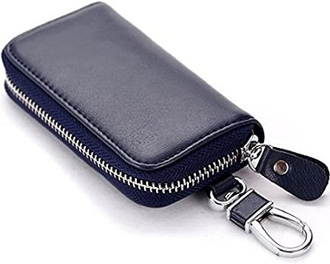 Key Wallet Leather Men Women Keychain Key Case Holder Organizer Credit Card Case