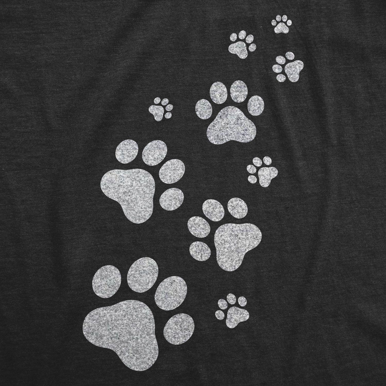 Womens Glitter Cat Paw Prints T Shirt Funny Cute Kitten Lover Top Graphic