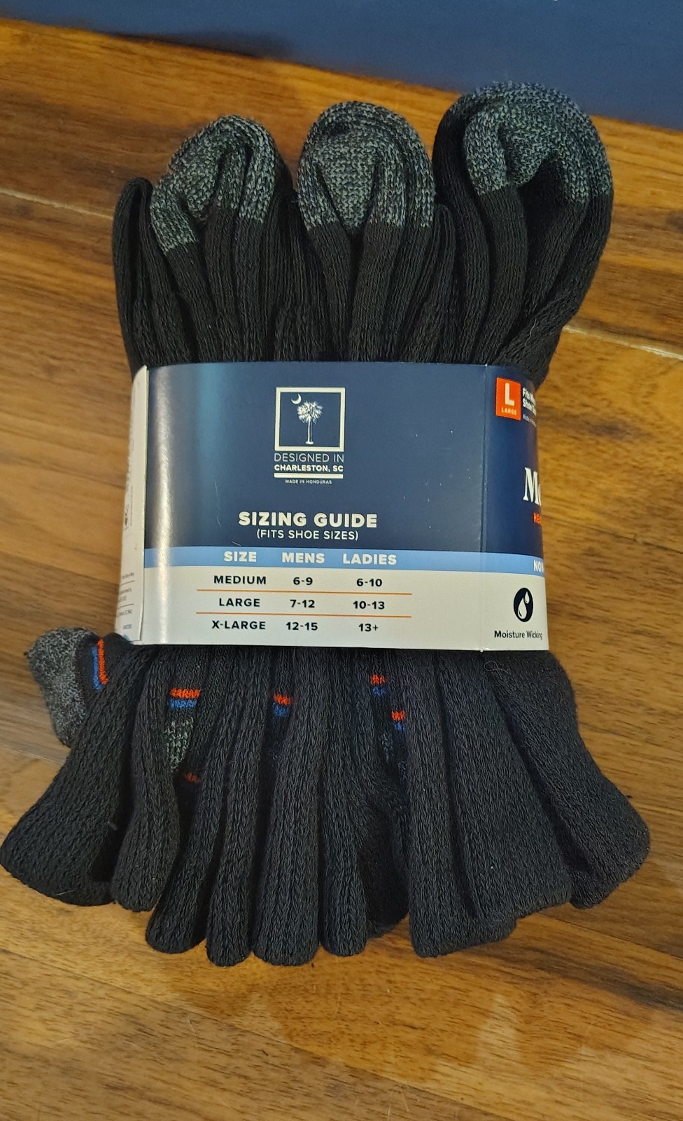 MediPeds Cushioned Non-binding Crew Large Socks 12 Pairs