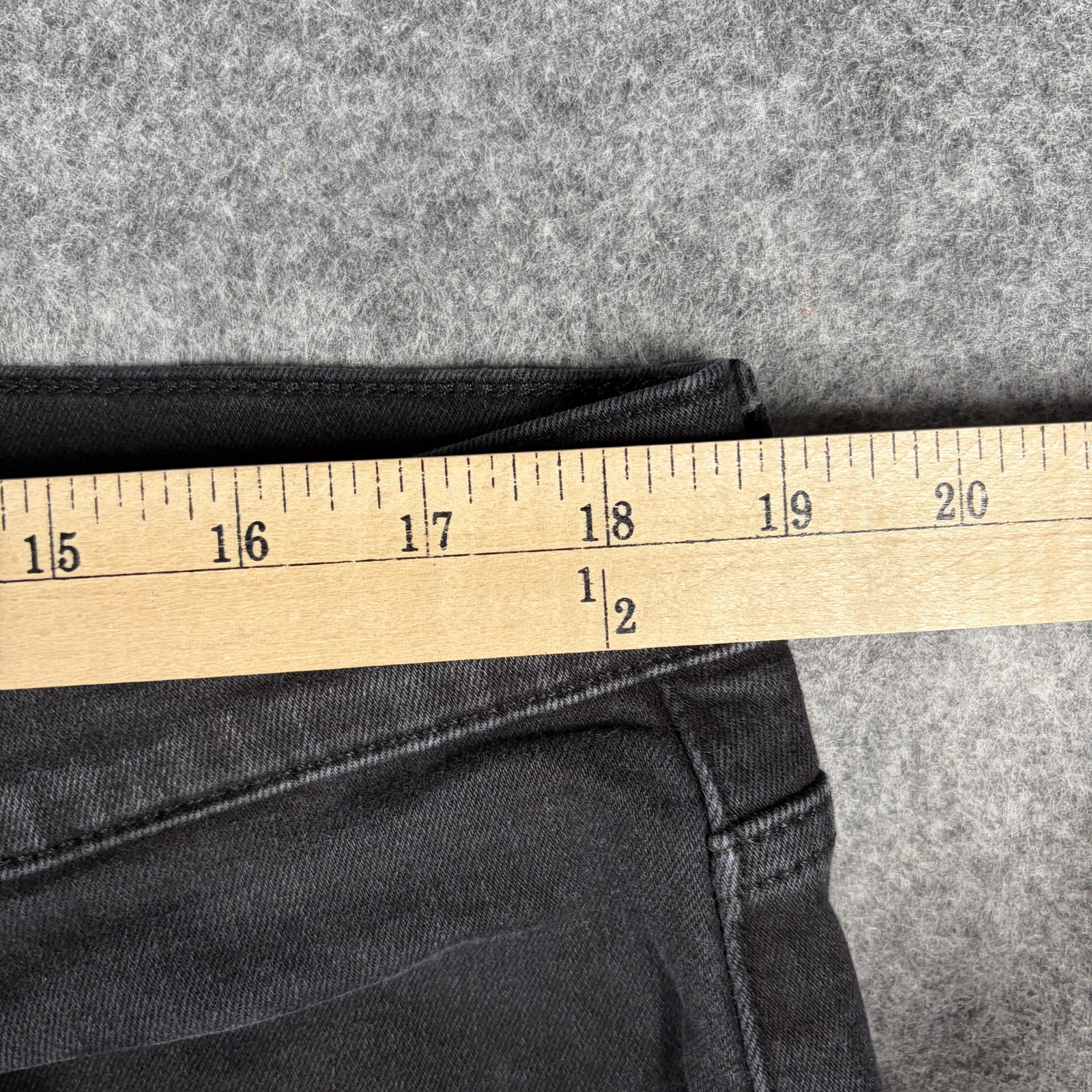 Hudson Zack Skinny Jeans Mens 38×32 Black Stretch Denim Charcoal Wash Pants