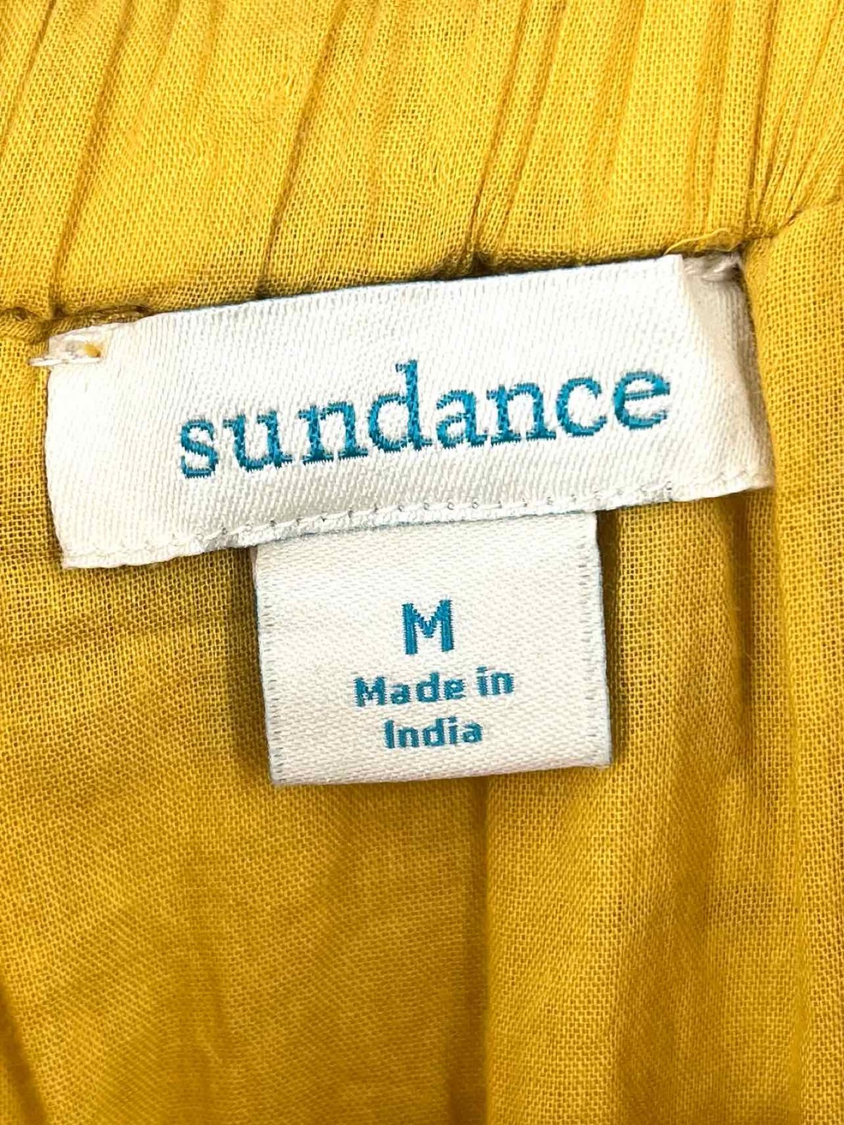 Sundance Size M Mustard/Multi Birds Tiered Skirt Skirt