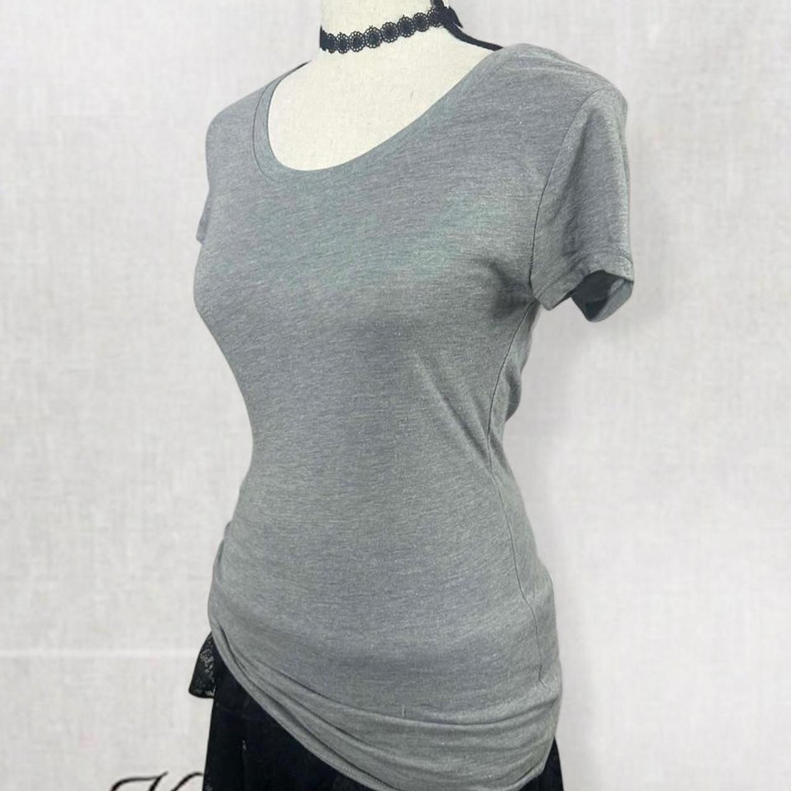 Y2K Style Preppy Gray Baby Casual Top