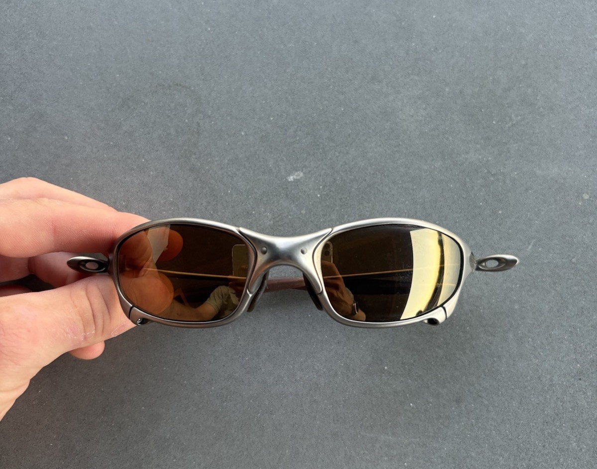 Authentic Vintage Oakley Juliet Titanium X-Metal – Silver Frame x Bronze Lens