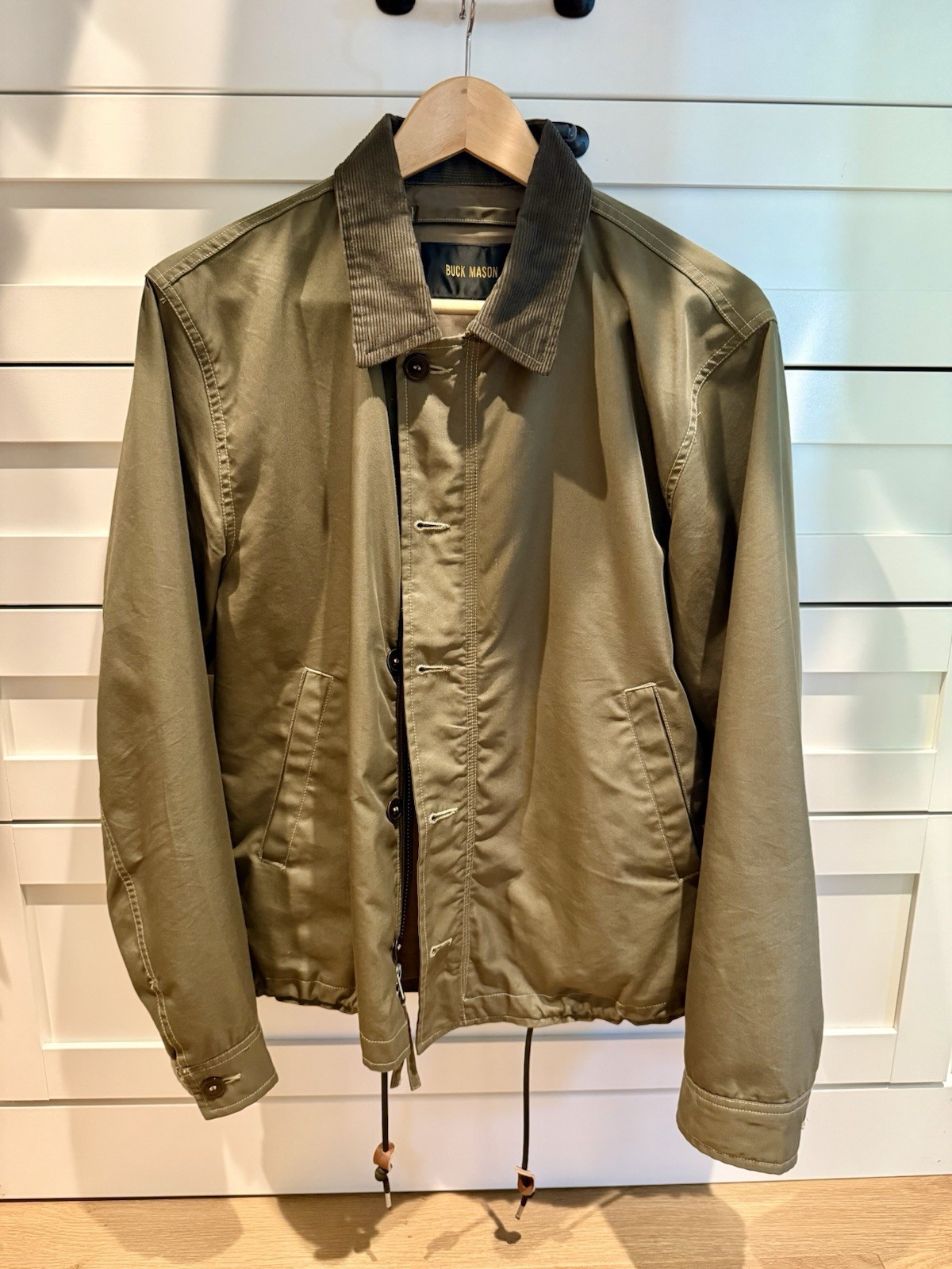 Buck Mason JAPANESE TWILL JACKET IN OLIVE, Medium