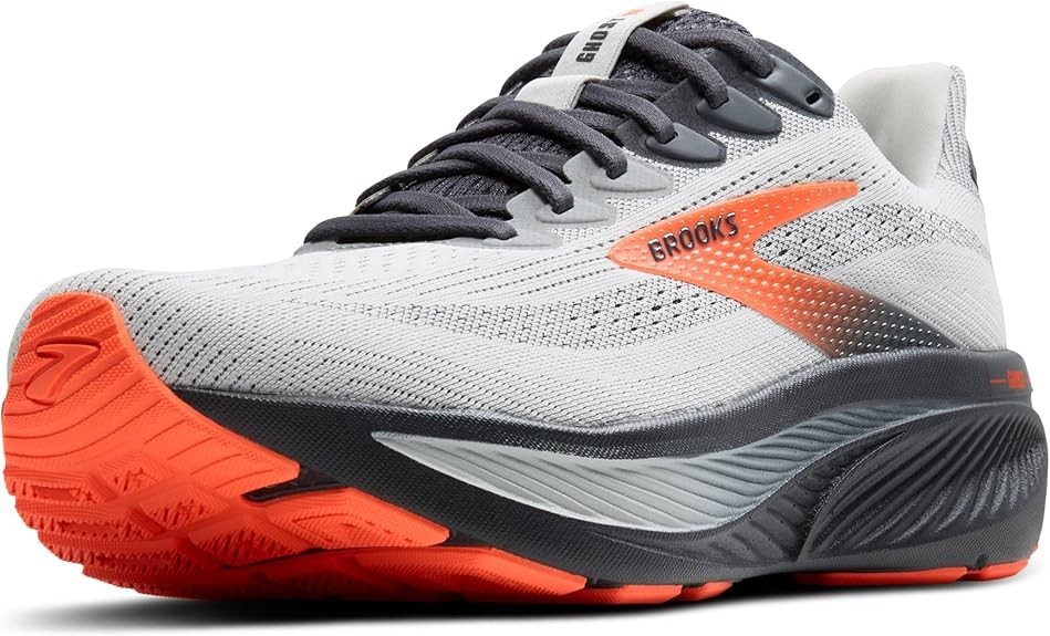 Men Brooks Ghost 17 Oyster Mushroom Orange Ebony Running Comfort Trainer
