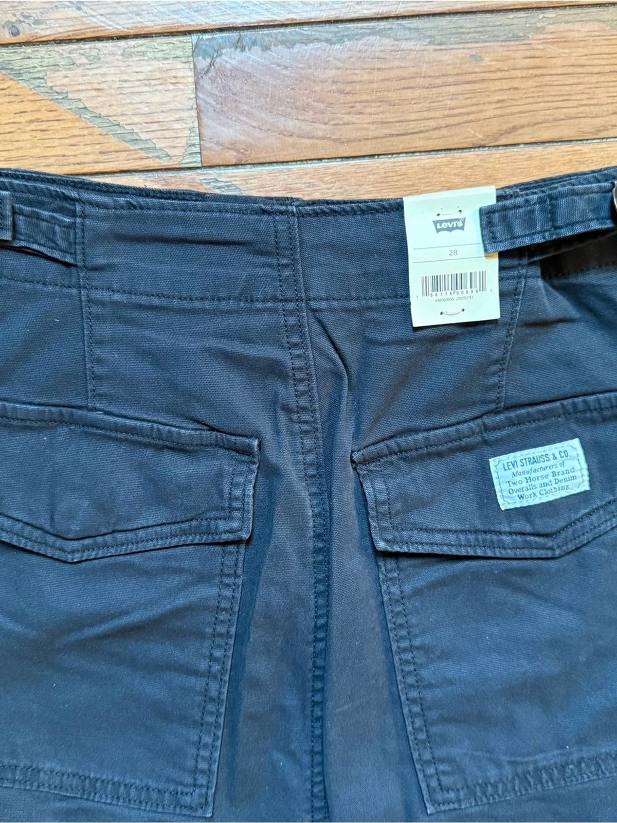 Levis Premium Womens Midi A-Line Skirt Sz 28 NWT Utility Vintage Style90s Cargo