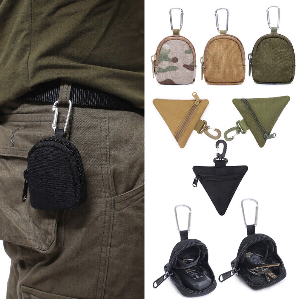 Tactical Small EDC Key Coin Holder Purse Pocket Wallet Waist Belt Bag Pouch Case