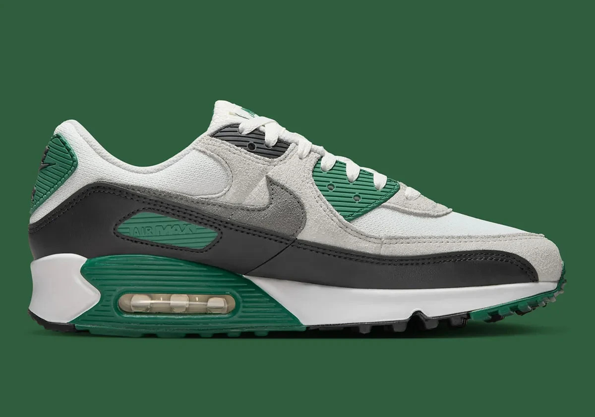 Nike Air Max 90 Shoes White Evergreen Smoke Gray DM0029-116 Mens Multi Size NEW