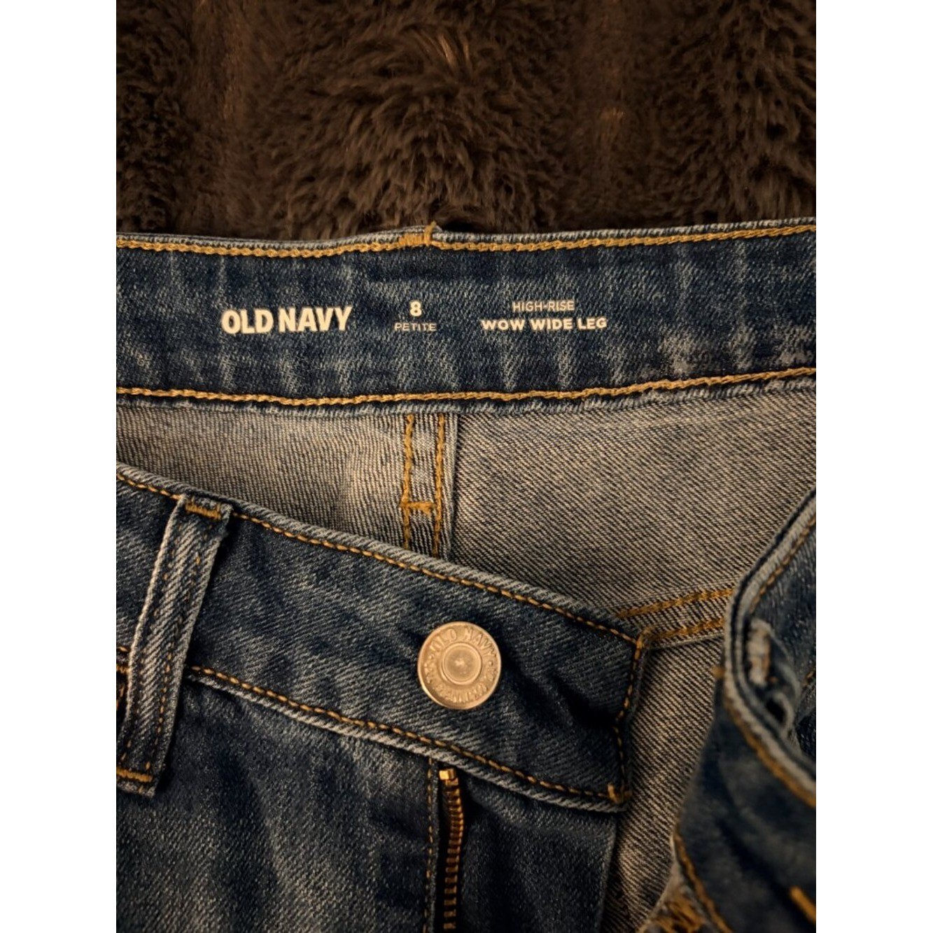 Old Navy WOW Wide Leg Jeans Womens 8 Petite High Rise Medium Wash Back to School