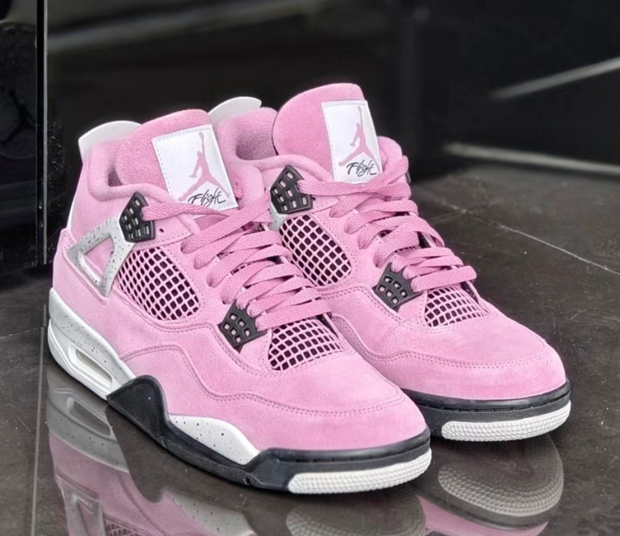 Jordan 4 “Orchid” Retro Basketball sneakers pink Shoes for Unisex Size