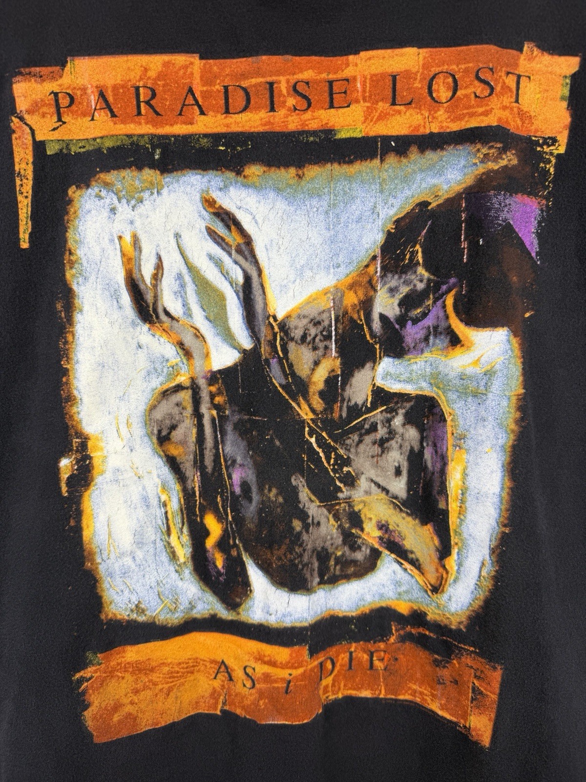 Vintage 1992 Paradise Lost ‘As I Die’ Shades Of God Goth Metal Euro XL 24×29