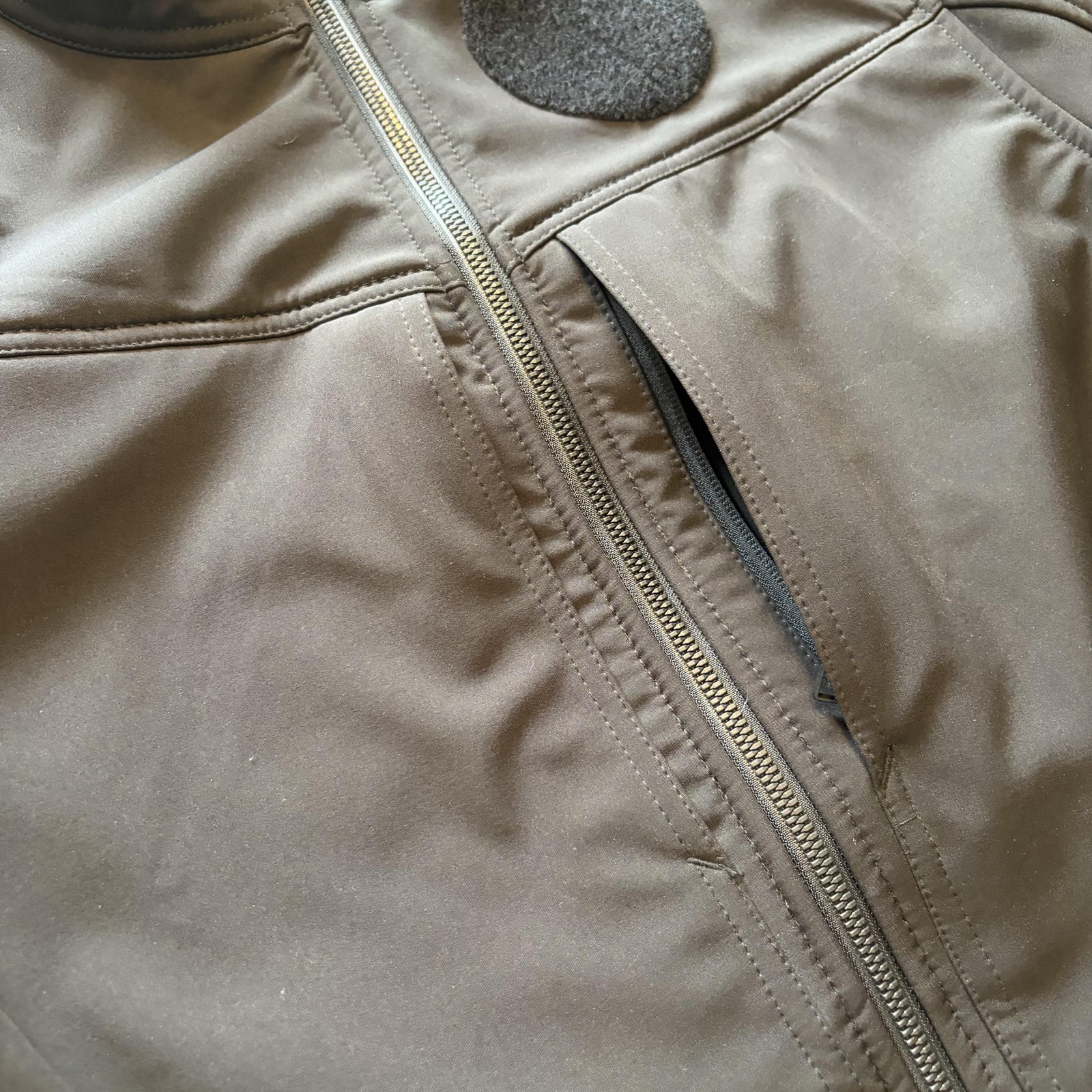 UnderTech Undercover Jacket Mens Large Gray Softshell Full Zip Tactical Made USA