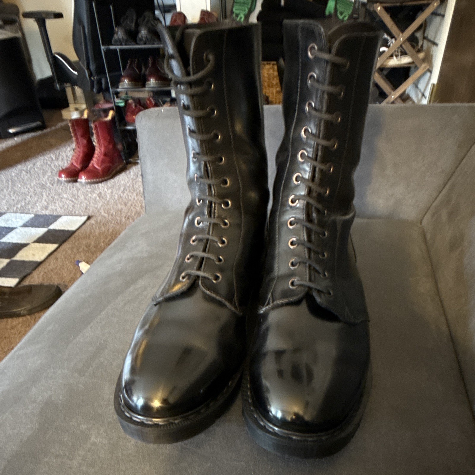Solovair Greasy Black Astronaut boot. US 13 UK 12. EU 47 !See description!