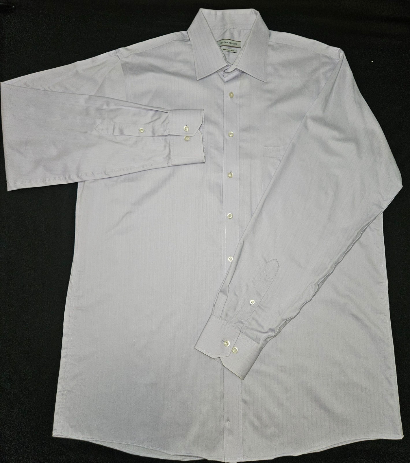 Joseph Abboud Dress Shirt 17 36/37 TALL Lavender Non Iron Cotton Pocket P.O. exc