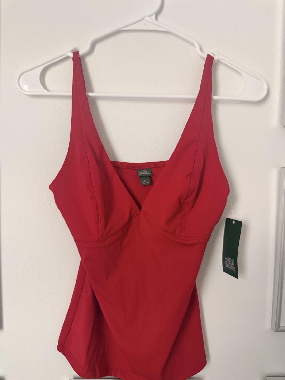 Wild Fable Red Casual Stretch Fabric Top