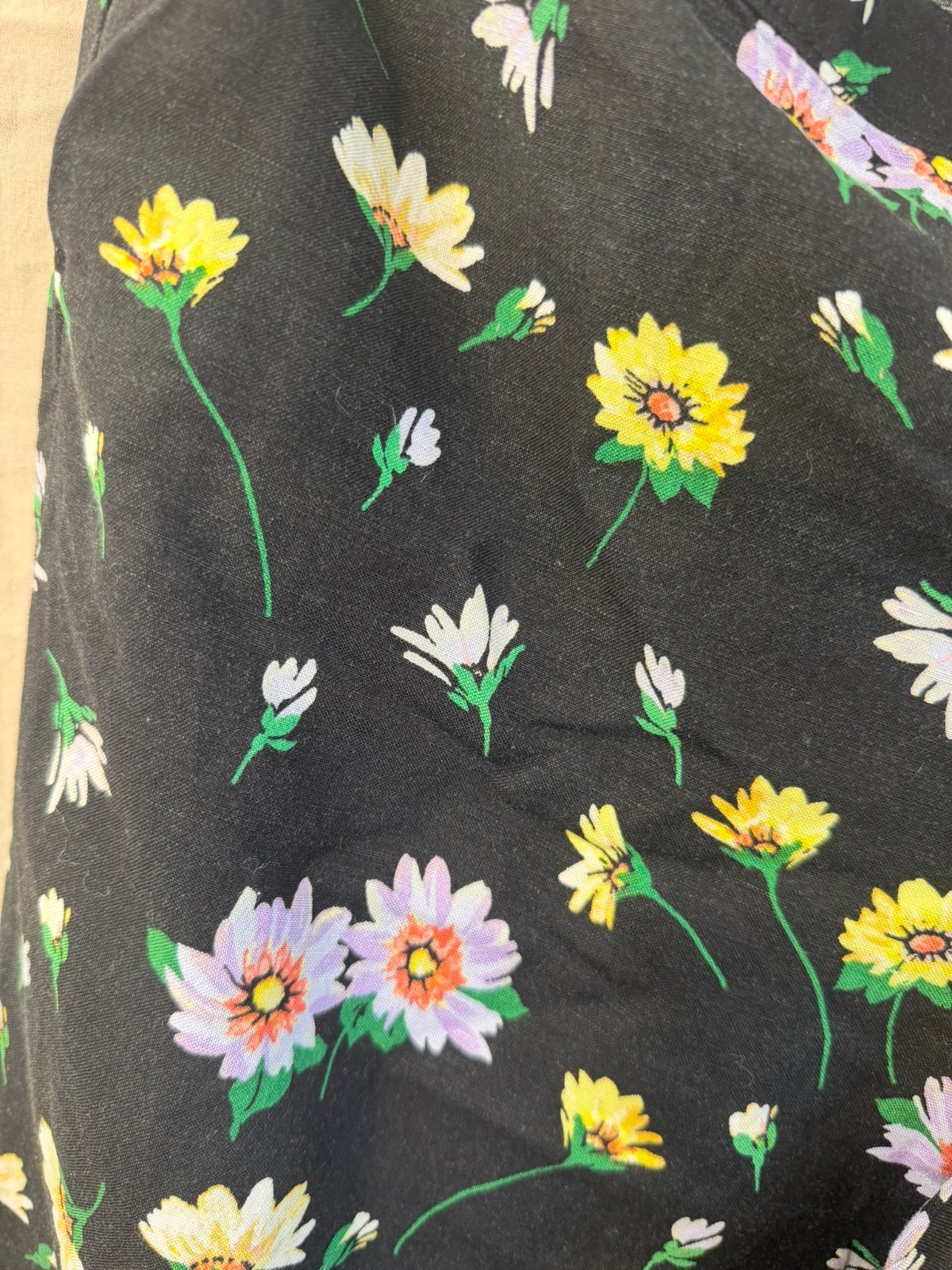 LOFT Brand Waist Floral Print Wide Leg Crop Pants Size Large