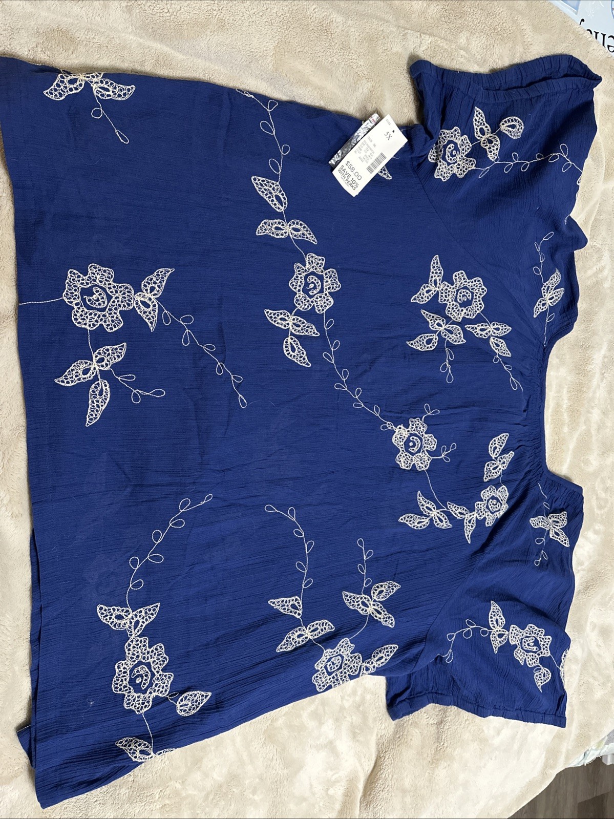 Liz & Me For Catherines Women’s Short Sleeve Shirt Plus Size 5X Beautiful NWT