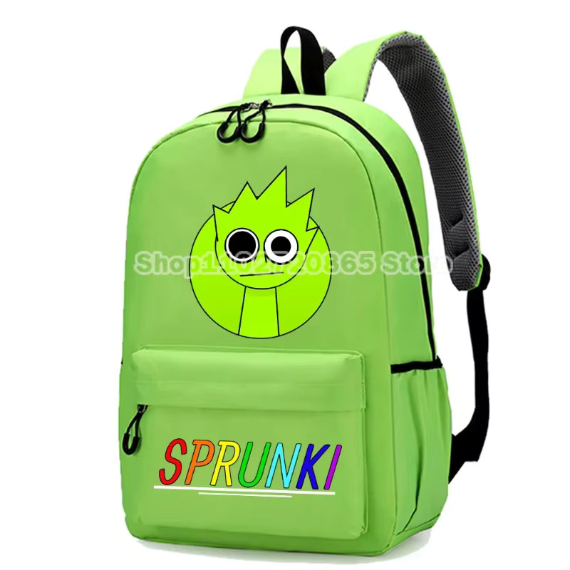 2026 Sprunkis School Bag Cartoon Anime Figure Print Oxford Cloth Backpack Waterp