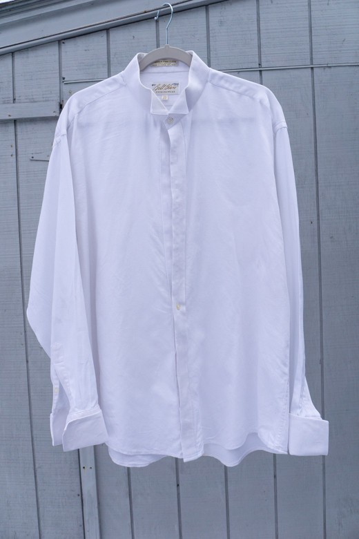 Bill Blass Eveningwear 17.5 34/35 White Tuxedo Shirt Pima Cotton French Cuffs
