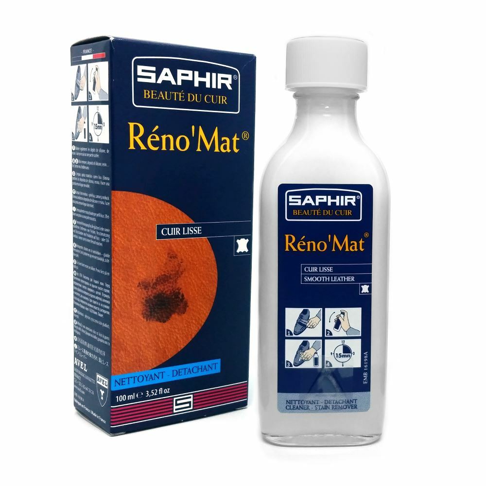 Saphir Reno’Mat Cleaner and Stain Remover 100ml Bottle – Made in France