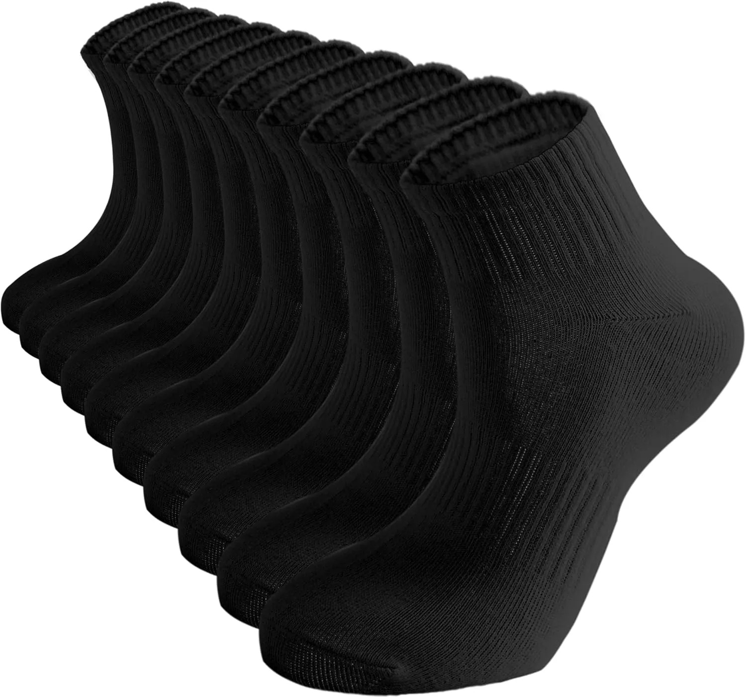 ACCFOD Womens Thin Cotton Ankle Socks Athletic Gym Mini Crew Socks 5 Pairs