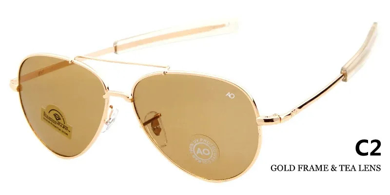 Mens Pilot Sunglasses Gold Frame Sun Glasses Male Shades