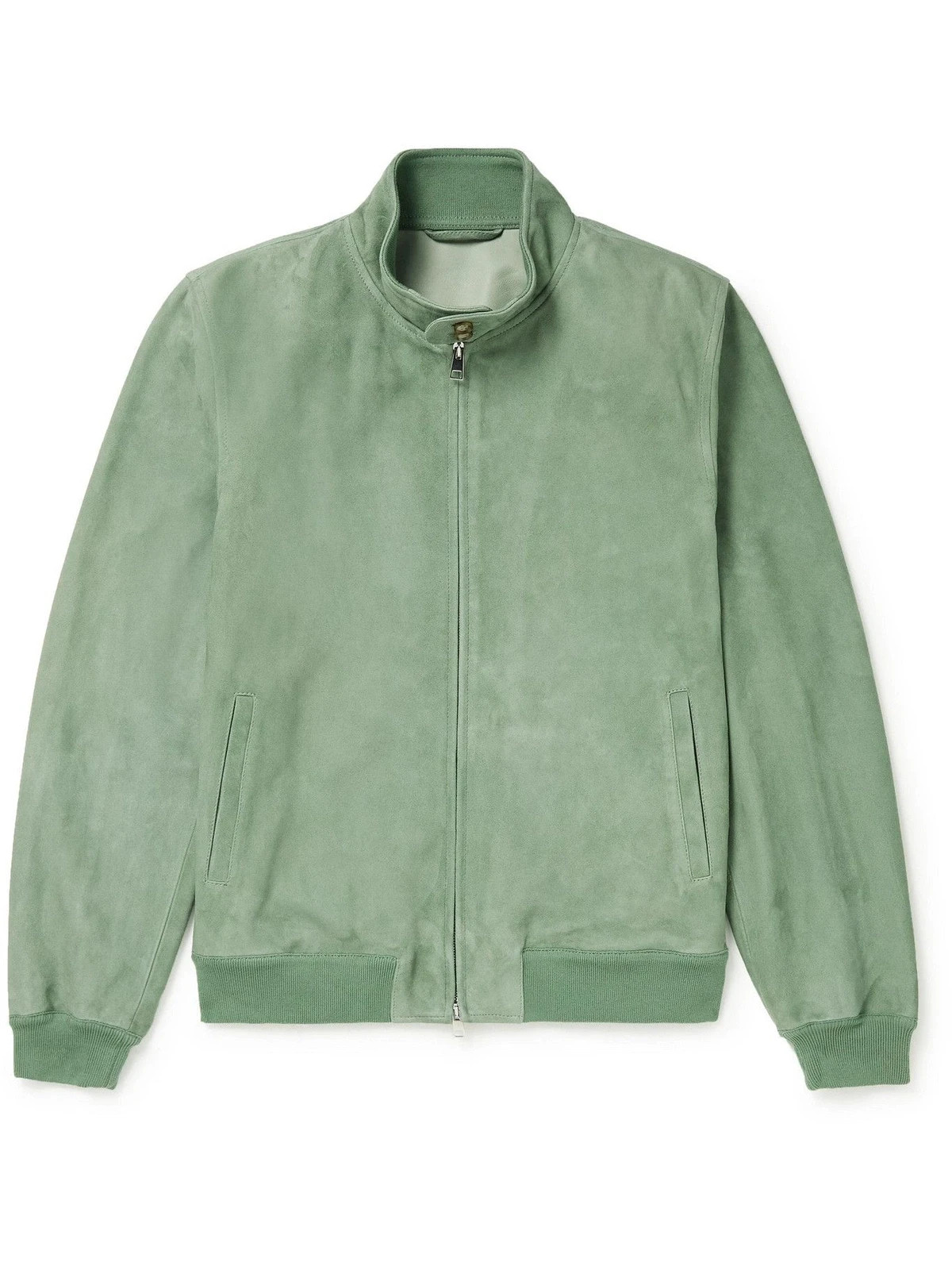 Mens Green Suede Leather Trucker Jacket Suede Custom Made Size S M L XL 2XL 3XL