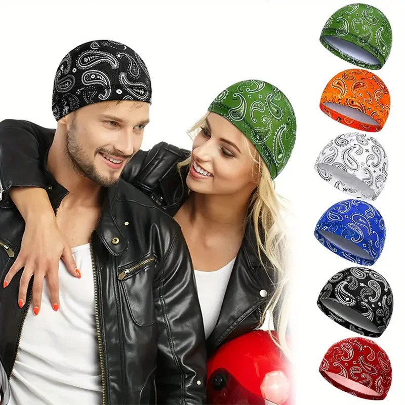 Cooling Bald Dome Skull Cap Helmet Liner Sport Beanie Hat Moisture Sweat Wicking