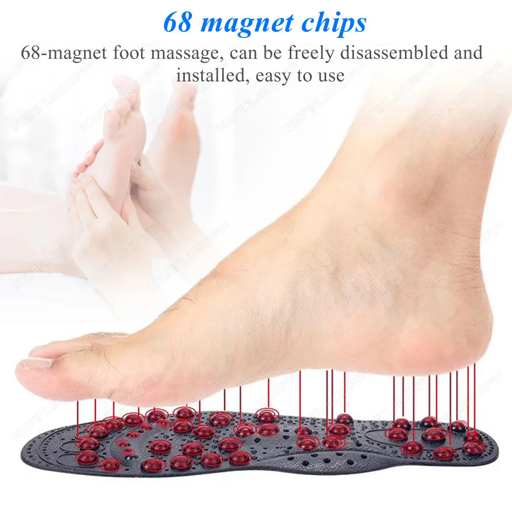 Enhanced Magnetic Therapy Massage Insoles Foot Acupressure Point Therapy Body